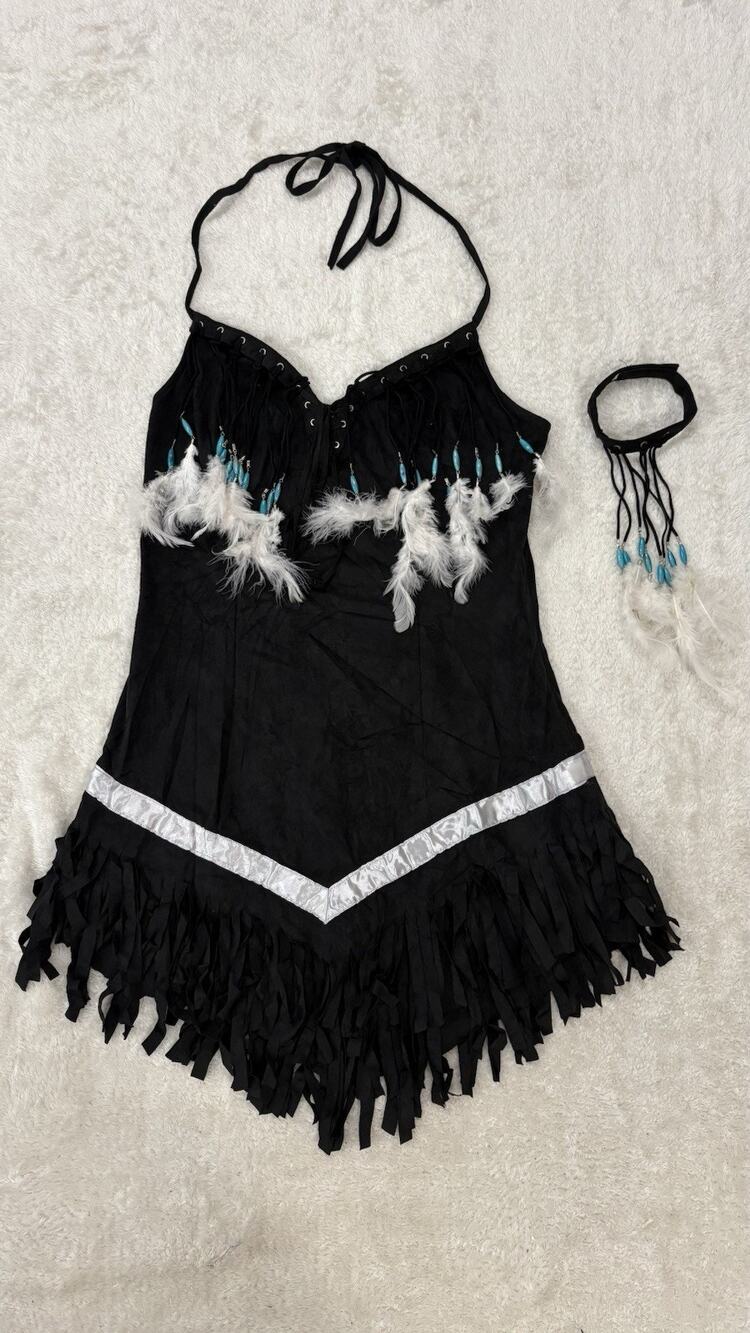Dreamgirl Tribal Princess Womens Small Halloween Costume Fringe Dress Armband